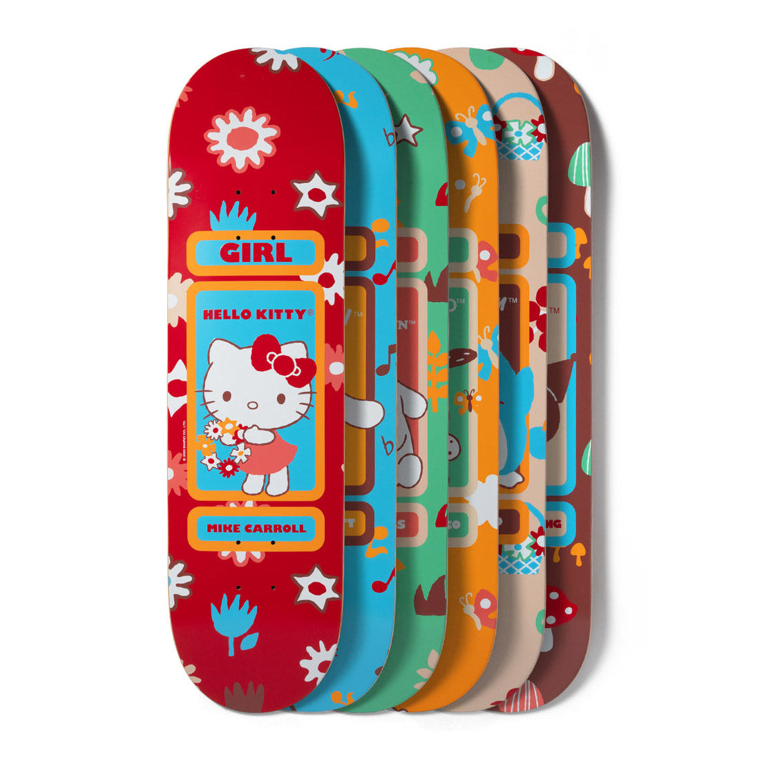 Girl x Sanrio Hello Kitty Friends Collector's Set Skateboard Decks Modern Street