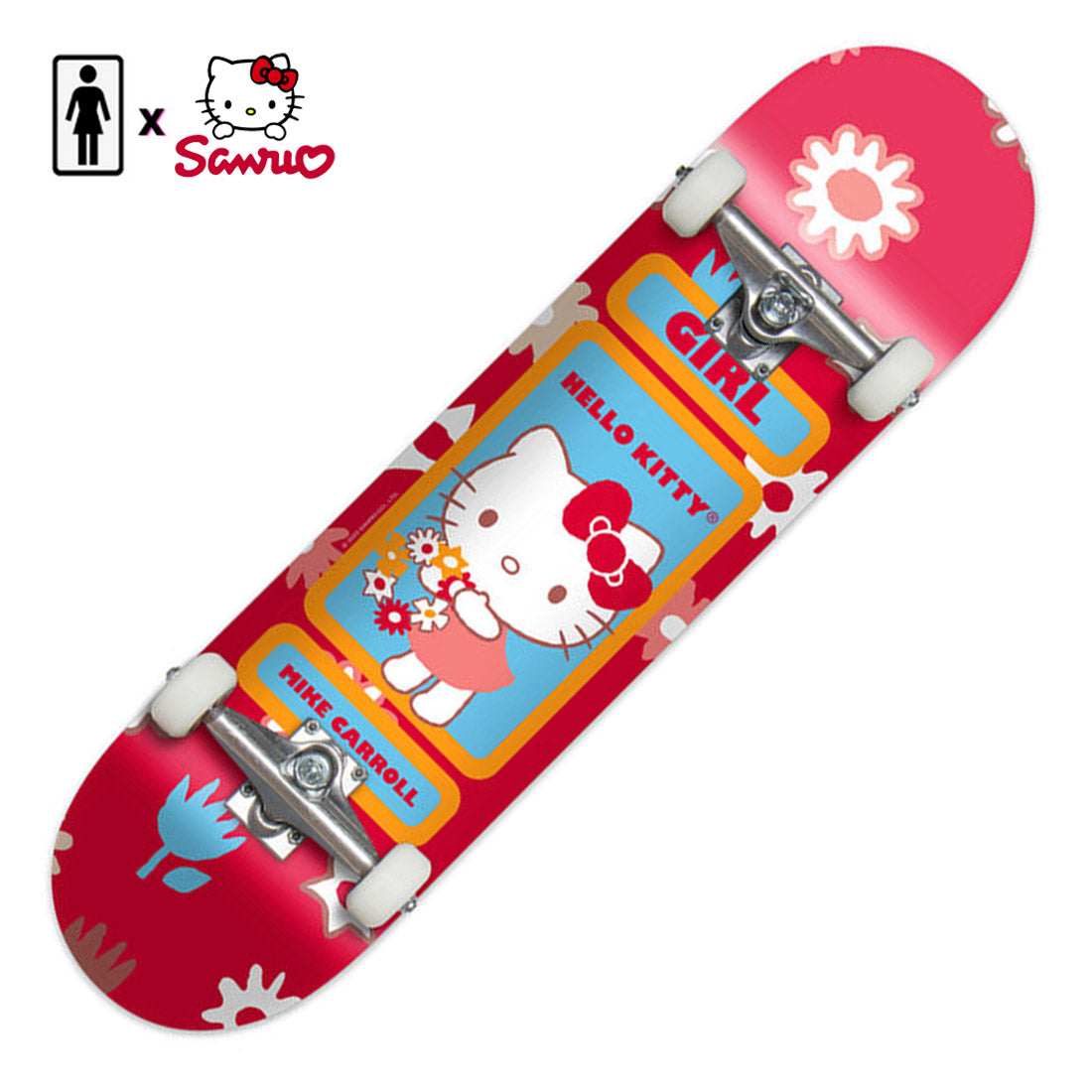 Girl x Sanrio Hello Kitty Carroll 7.75 Complete Skateboard Completes Modern Street
