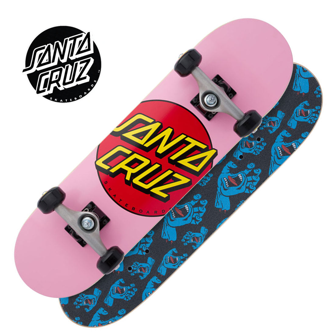 Santa Cruz Classic Dot 7.5 Micro Complete - Pink/Red Skateboard Completes Modern Street