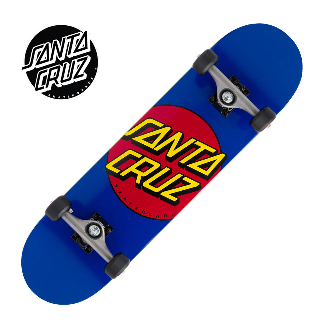 Santa Cruz Classic Dot 8.0 Complete - Blue Skateboard Completes Modern Street