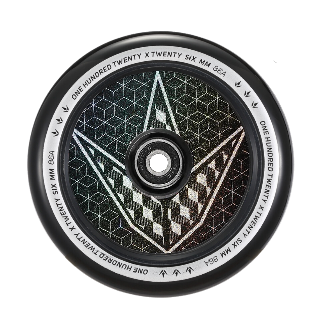 Envy Hollow Core 120mm Geo Wheel - Black/Hologram Scooter Wheels