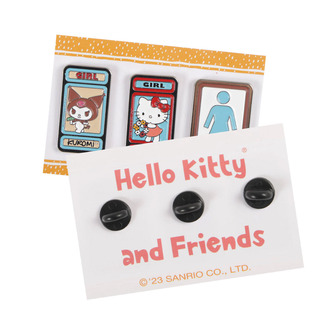 Girl x Sanrio Hello Kitty Kuromi Pin Set 3pk Skateboard Accessories