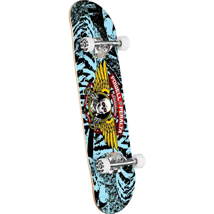 Powell Peralta Winged Ripper Black Light Blue 7.0 Complete Skateboard Skateboard Completes Modern Street