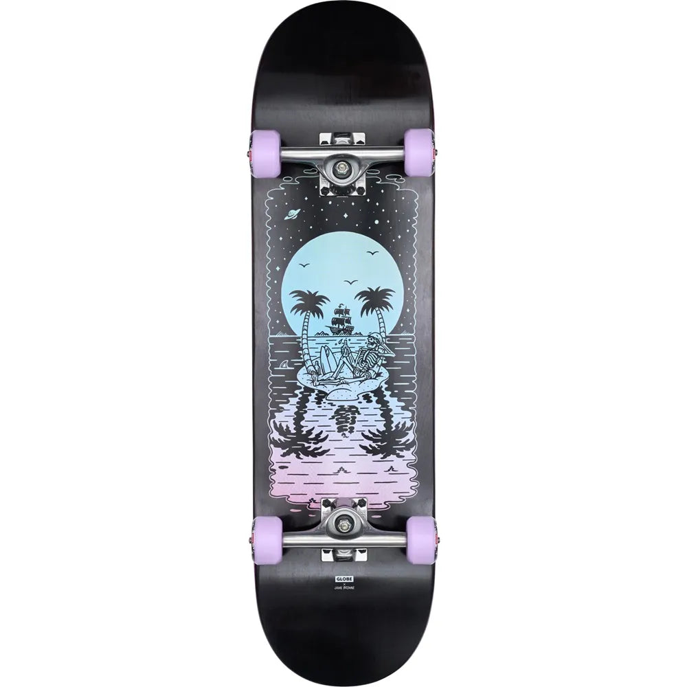 Globe G2 Reflection Black Purple 8.5 Complete Skateboard Skateboards