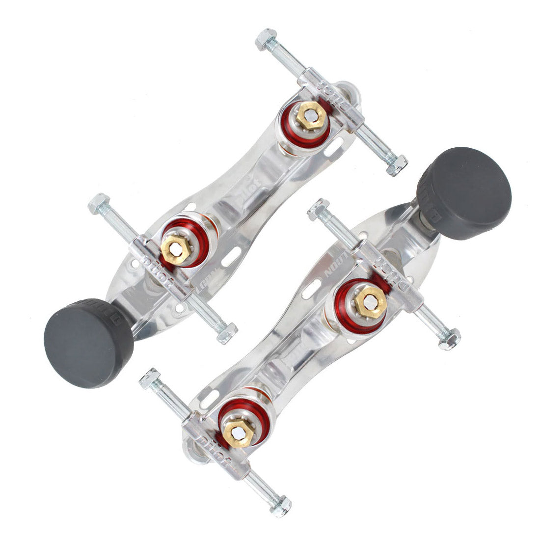 Pilot F-16 Falcon Plates - Silver Roller Skate Plates