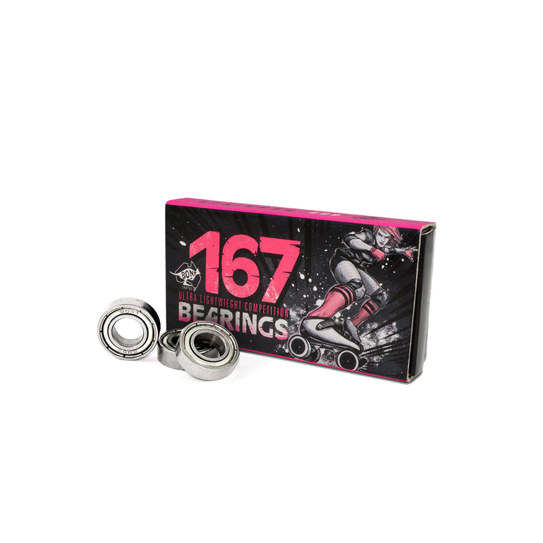 Bont Mini 167 Bearings 7mm 16pk Inline and Quad Bearings