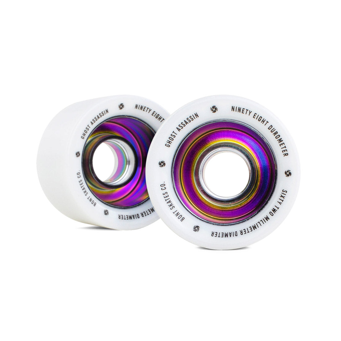 Bont Ghost Assassin Wheels 60x42mm 98a 4pk White Roller Skate Wheels