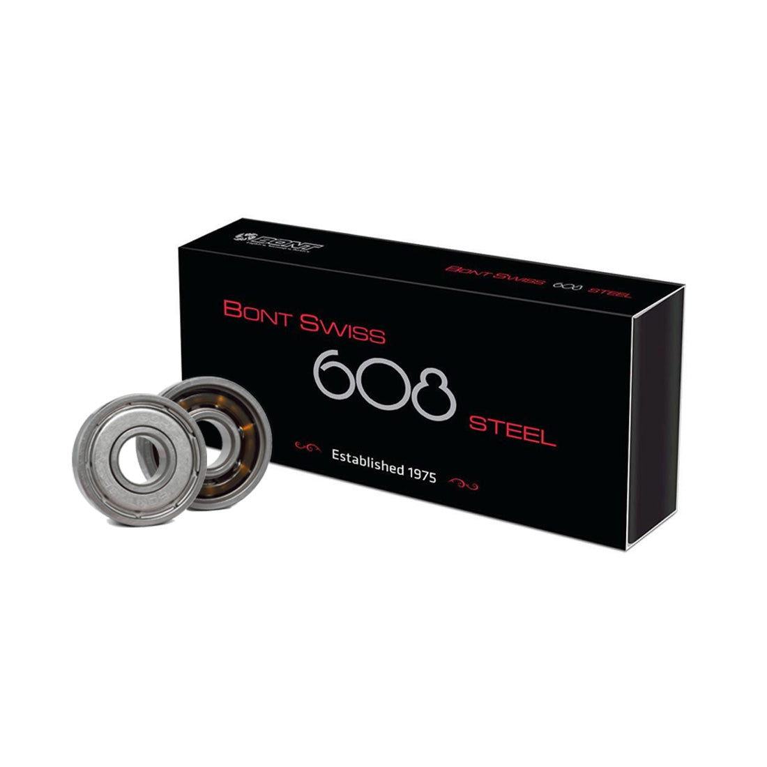 Bont JESA Swiss 608 Black Bearings 16pk Inline and Quad Bearings