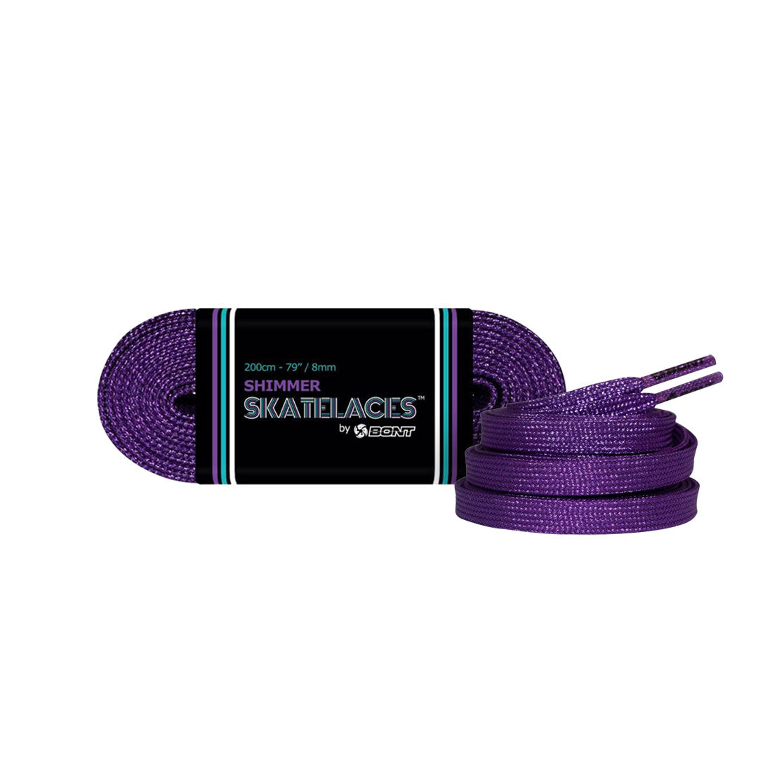 Bont Shimmer 8mm Laces - 200cm/79in Smoked Amethyst Laces
