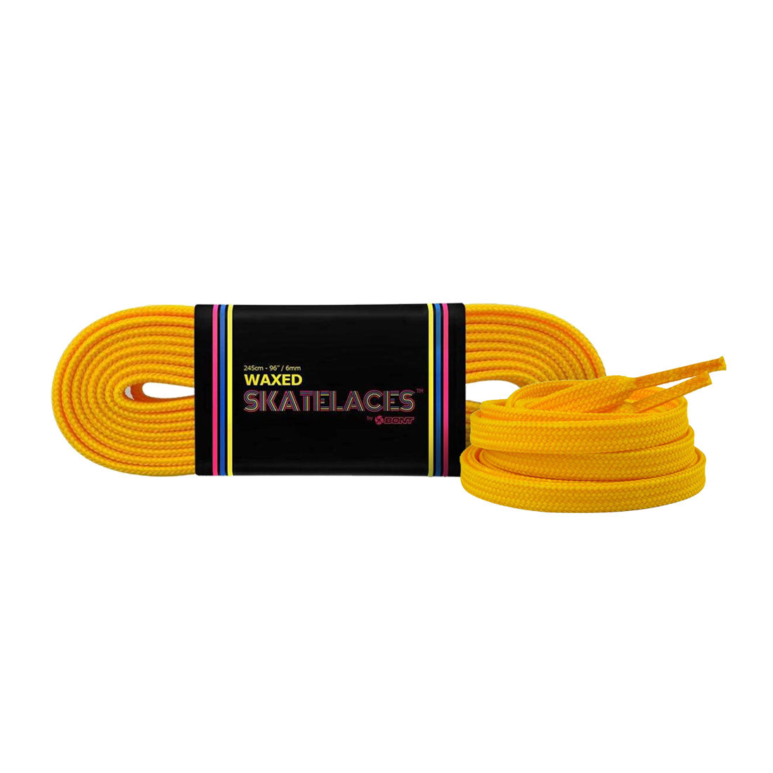 Bont Waxed 8mm Laces - 150cm/59in Bumblebee Yellow Laces