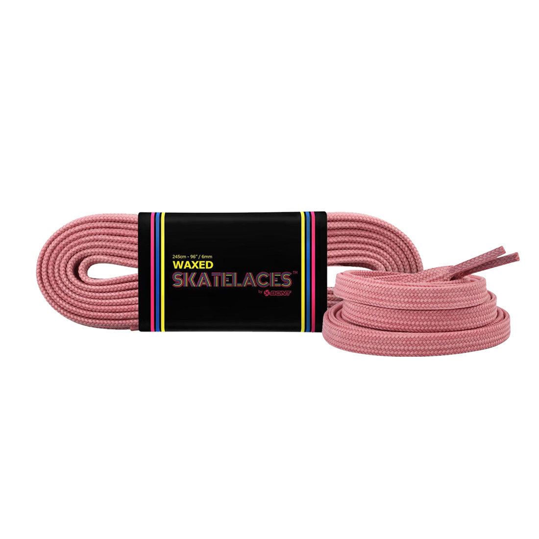 Bont Waxed 8mm Laces - 150cm/59in Cherry Blossom Pink Laces