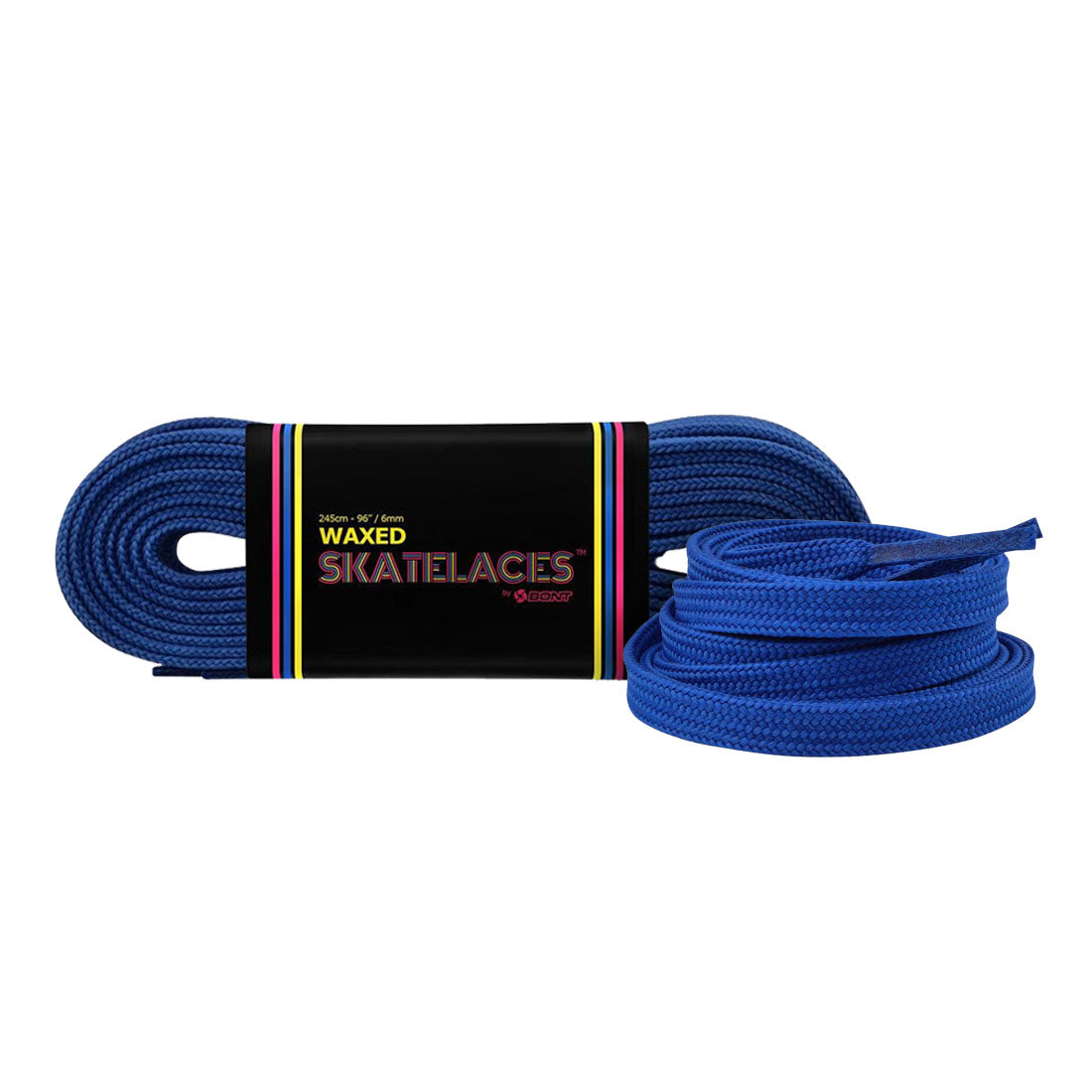 Bont Waxed 6mm Laces - 200cm/79in Mad About You Blue Laces