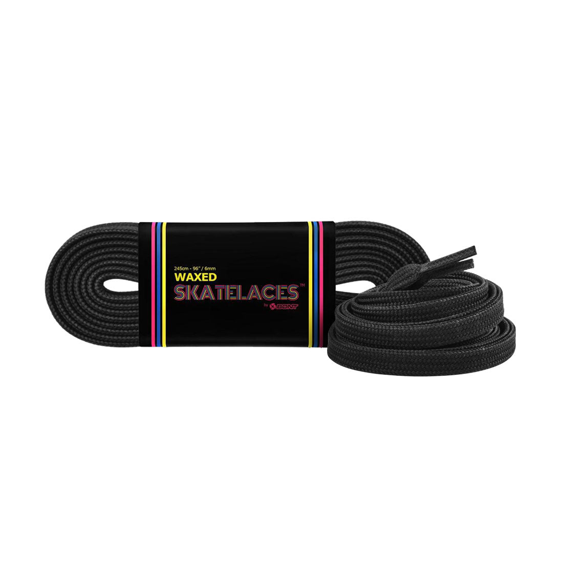 Bont Waxed 6mm Laces - 200cm/79in Midnight Black Laces