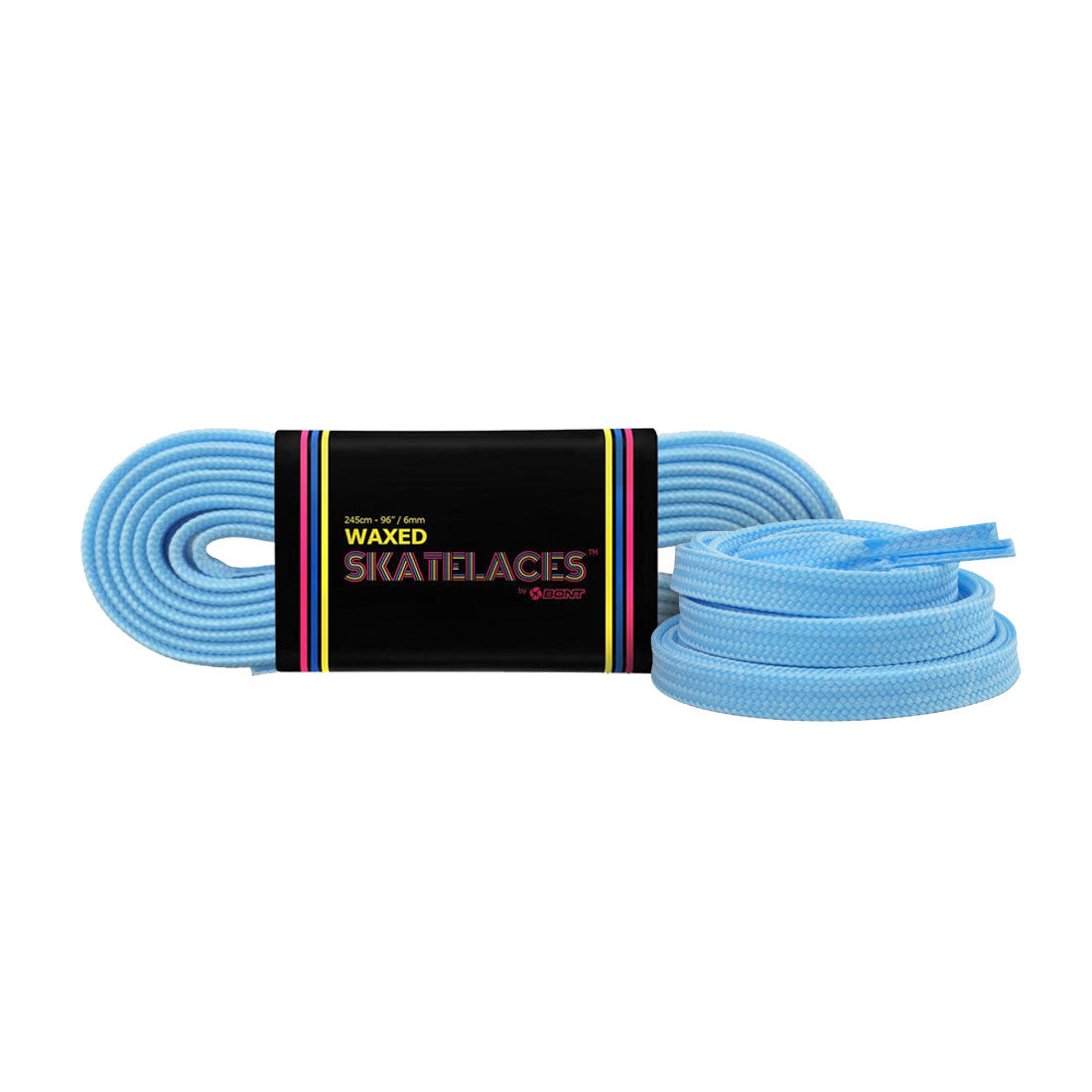 Bont Waxed 8mm Laces - 150cm/59in Tickle Blue Laces