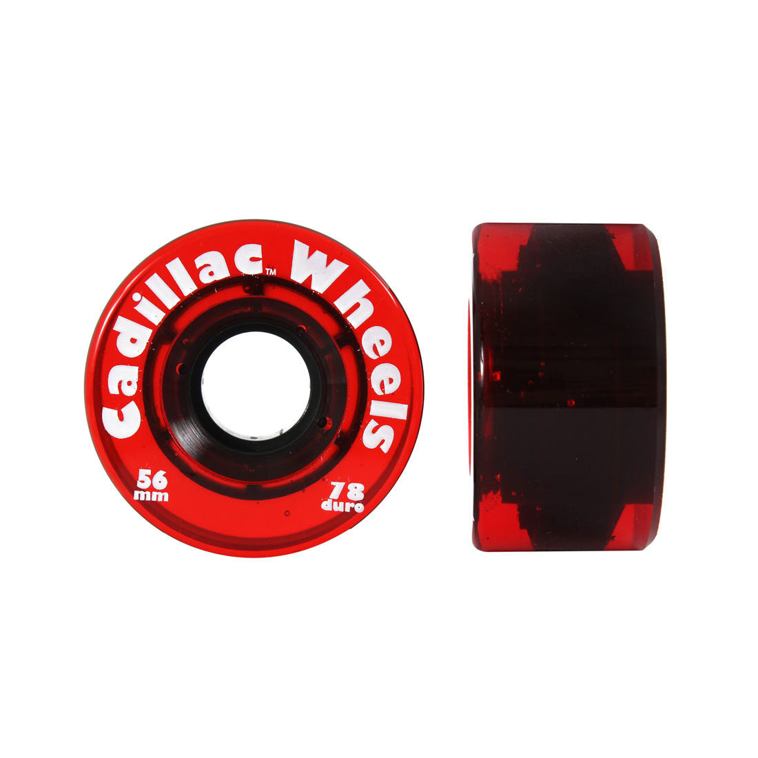 Cadillac 56mm 78A 4pk - Clear Red Skateboard Wheels