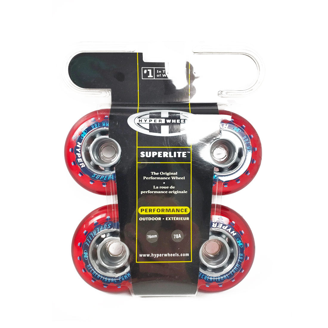 Hyper Wheels Superlite 76mm 78a 8pk Inline Rec Wheels