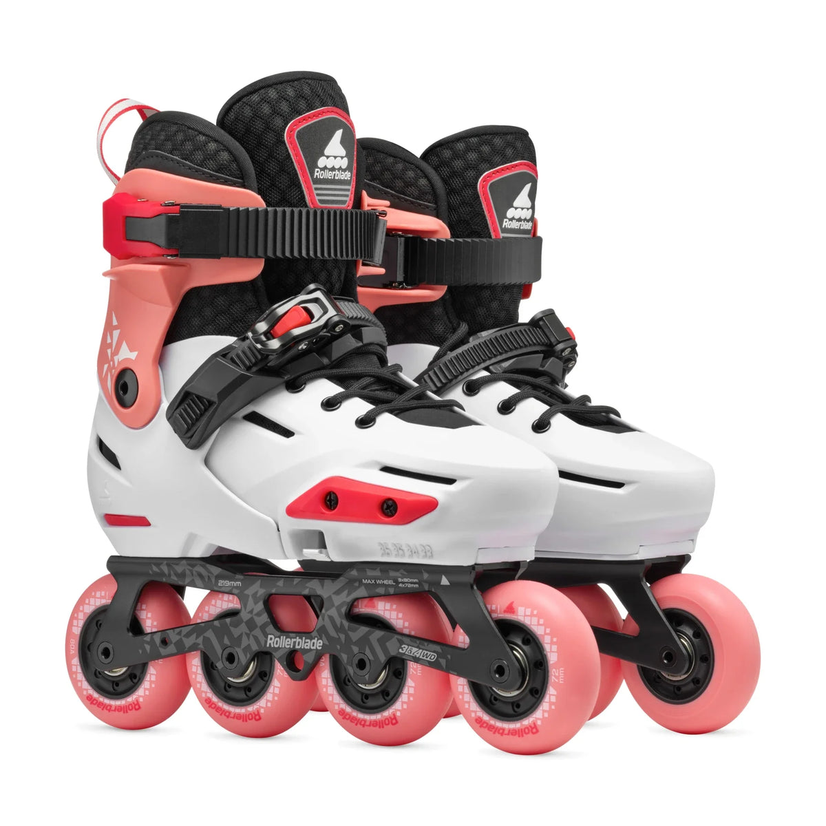 Rollerblade Apex Adjustable Inline Skate Platinum/Coral Inline Skates