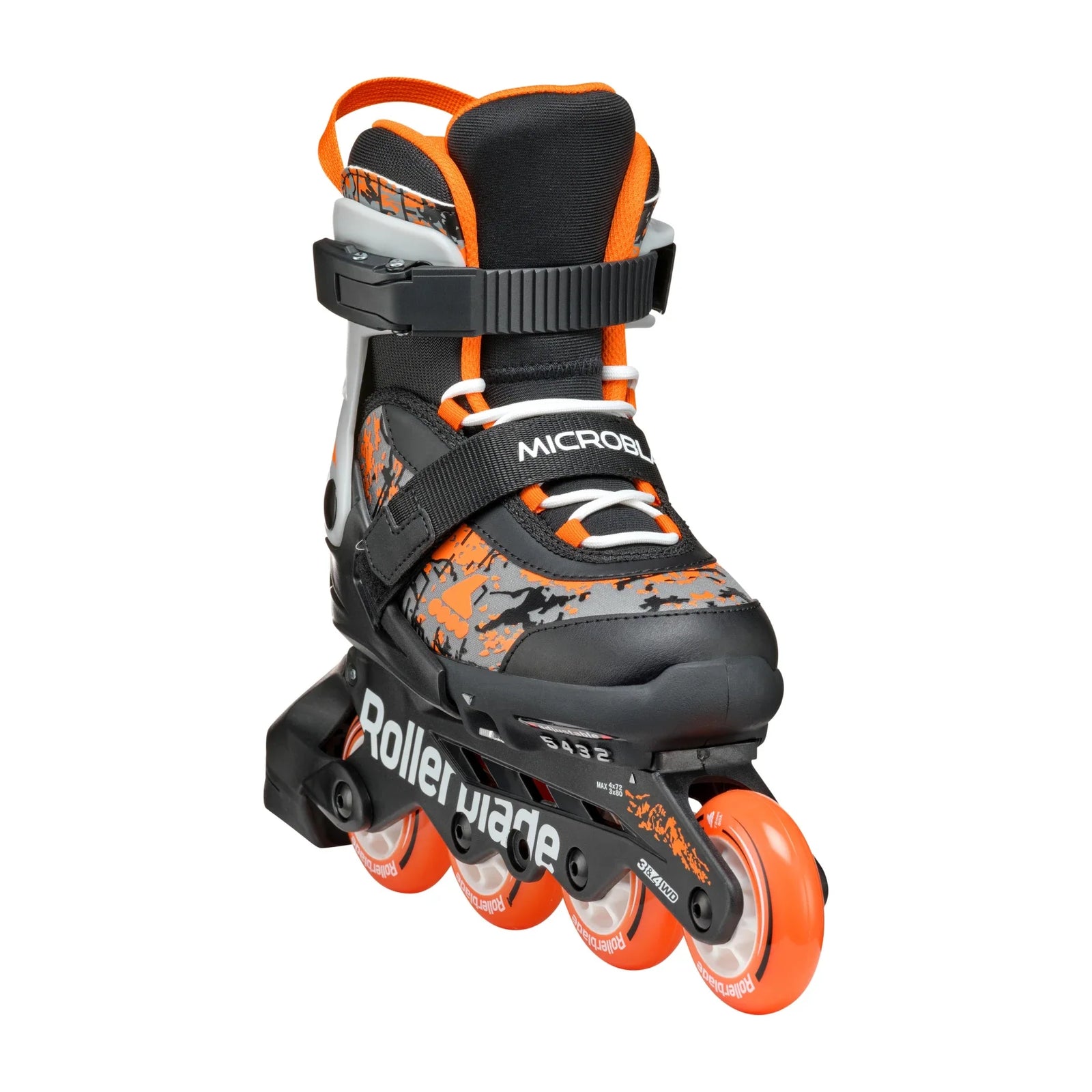 Rollerblade Microblade SL Adj Inline Skates Black/Orange Inline Skates