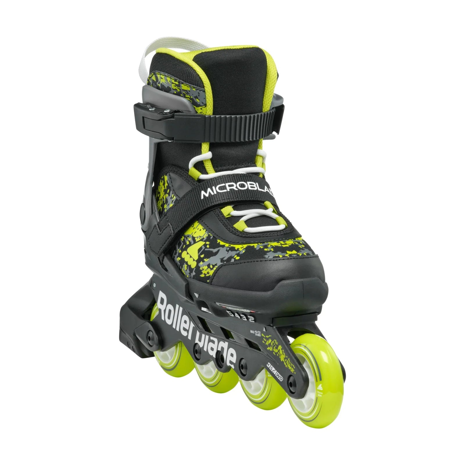 Rollerblade Microblade SL Adj Inline Skates Black/Lime Inline Skates