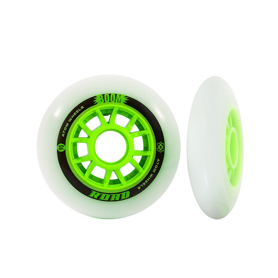 Atom Boom Road 90mm Firm 8pk - Green Inline Rec Wheels