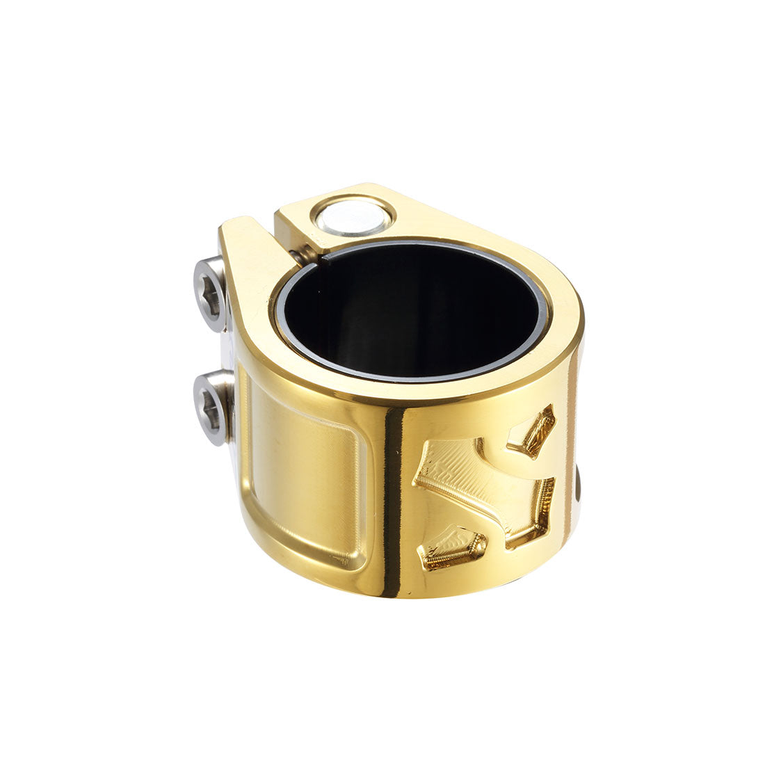 Sacrifice Spy 2 Bolt Clamp - Neo Gold Scooter Headsets and Clamps