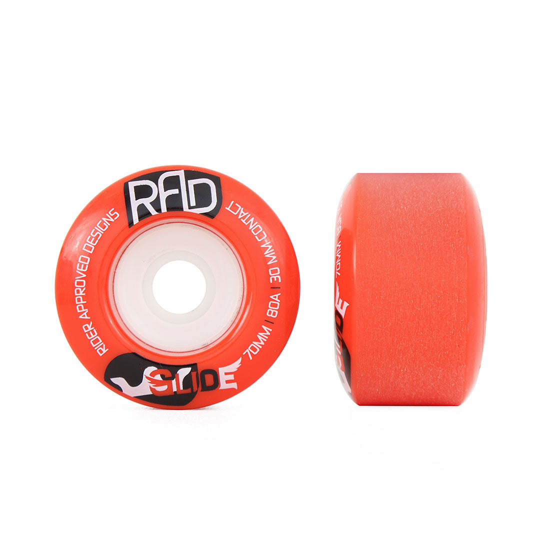 RAD Glide 70mm/80A 4pk - Red Skateboard Wheels