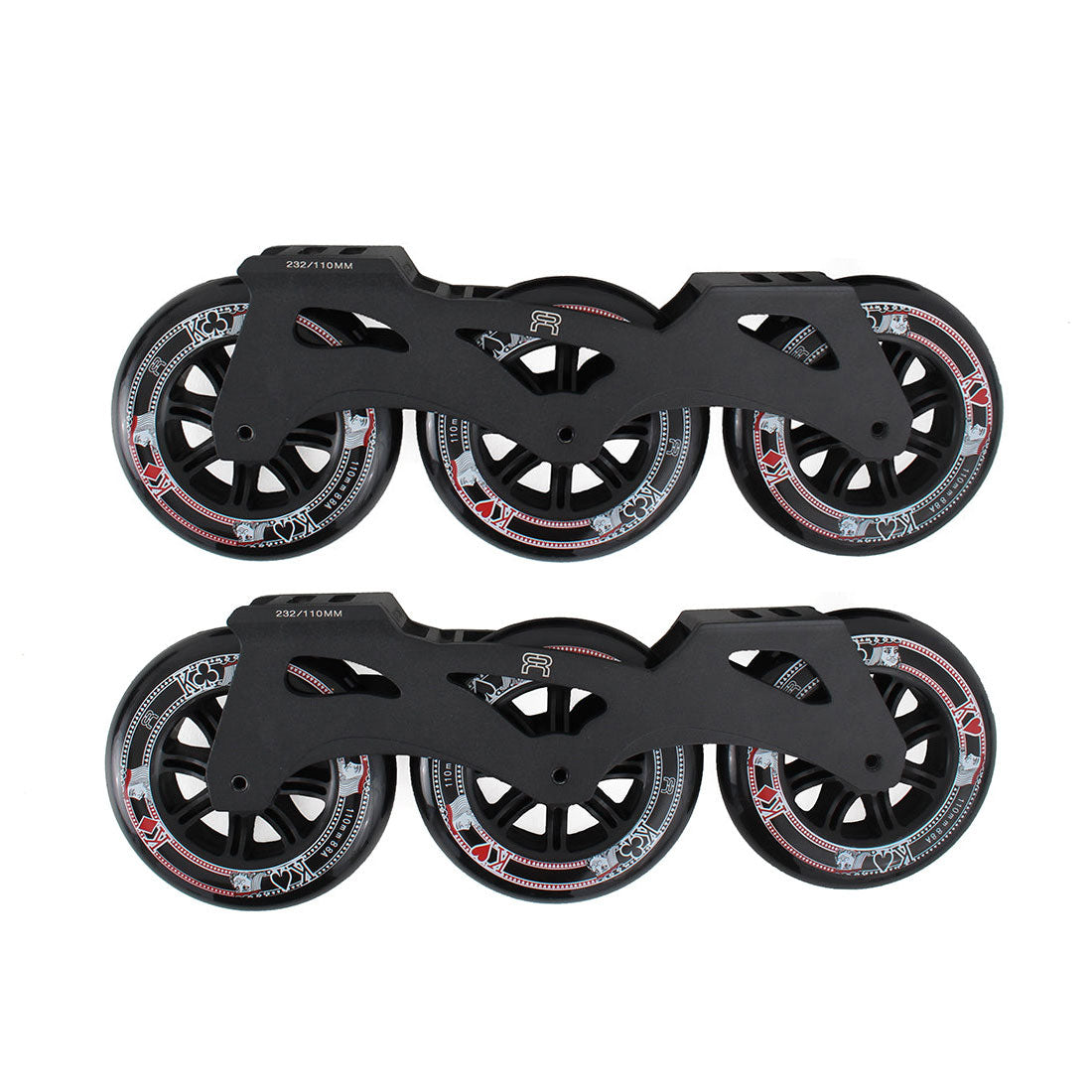FR FRX 310 Frame Set - 110mm Black Inline Frames