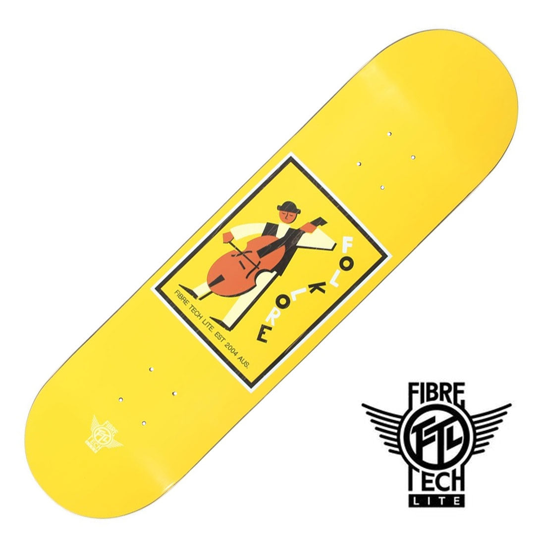 Folklore FTL Cello Deck - Yellow Skateboard Decks Modern Street
