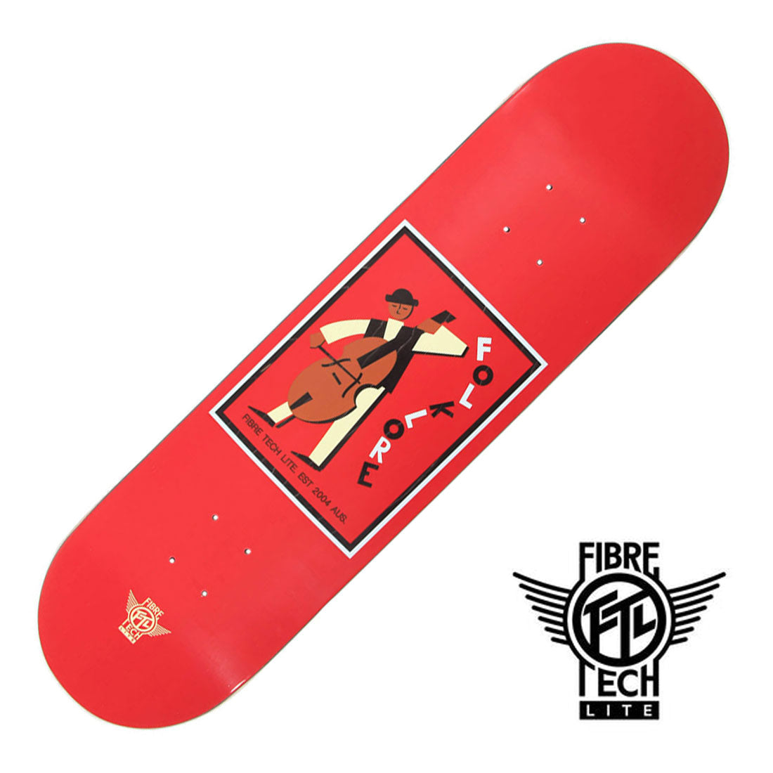 Folklore FTL Cello Deck - Red Skateboard Decks Modern Street