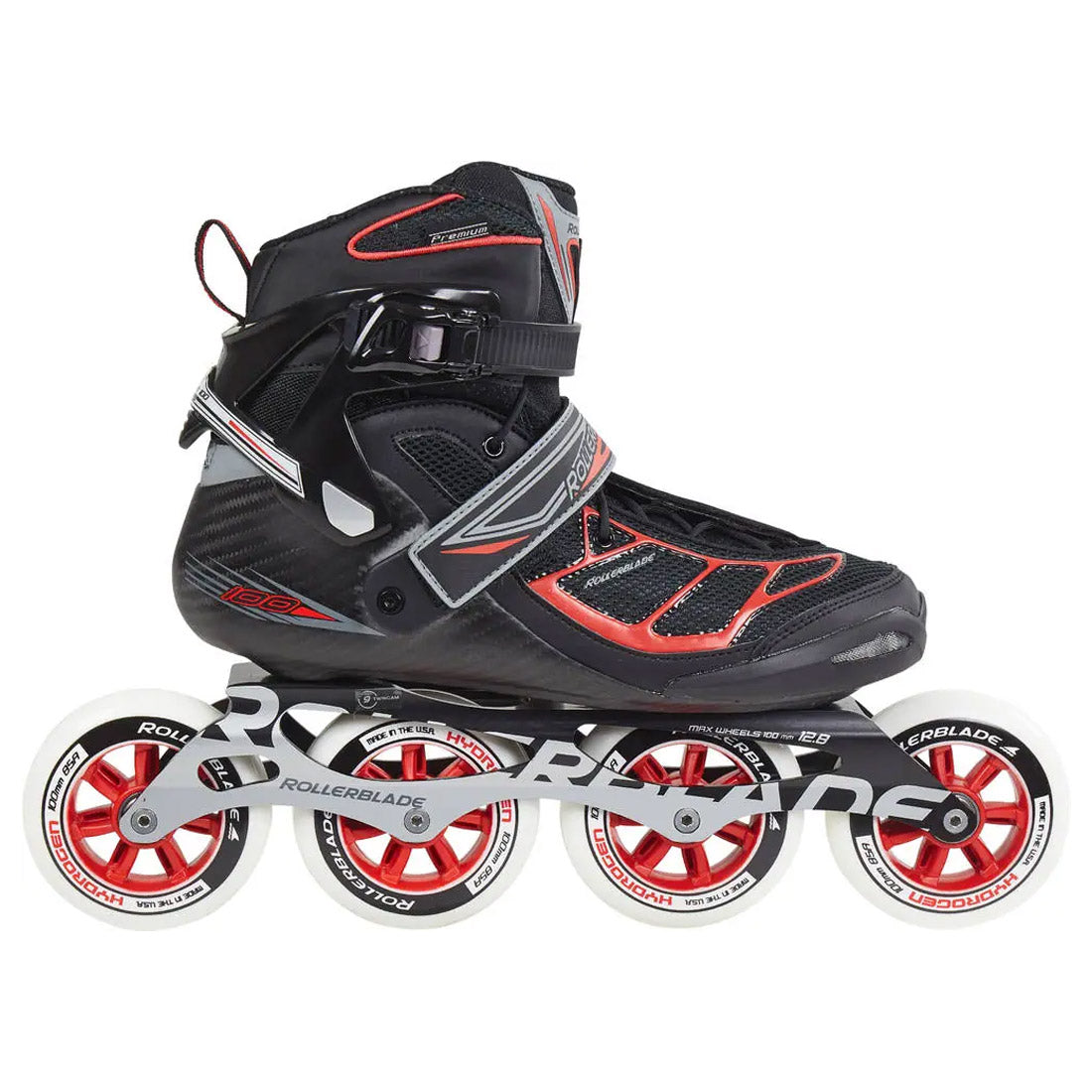 Rollerblade Tempest 100 Black/Red 7.5US w/ Minor Blemishes Inline Rec Skates