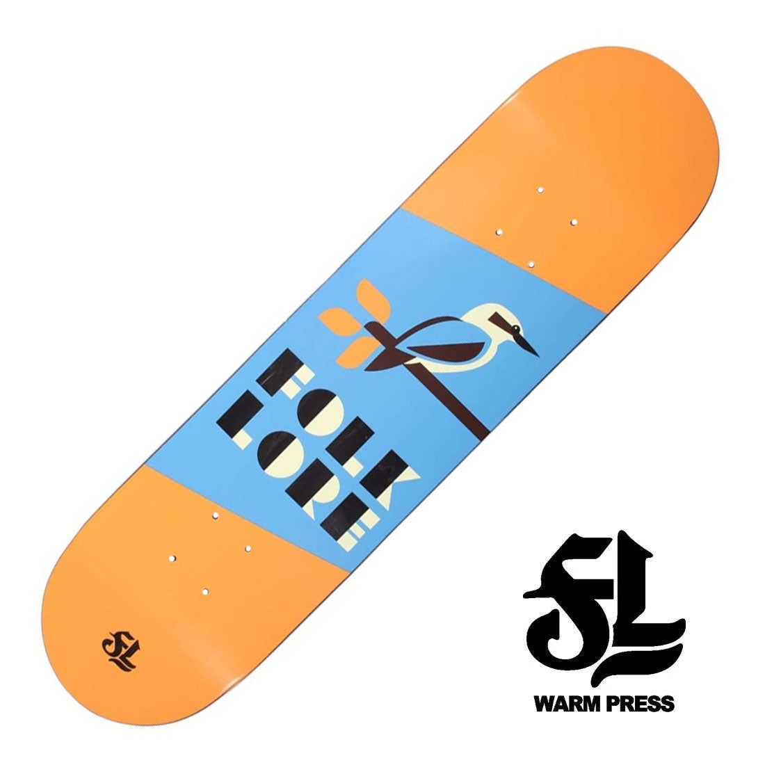 Folklore WP Kookaburra Deck - Orange Skateboard Decks Modern Street