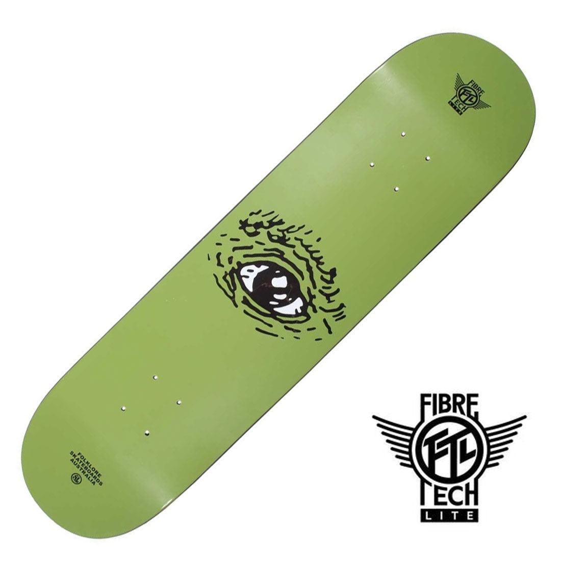 Folklore FTL Eye Deck - Green Skateboard Decks Modern Street
