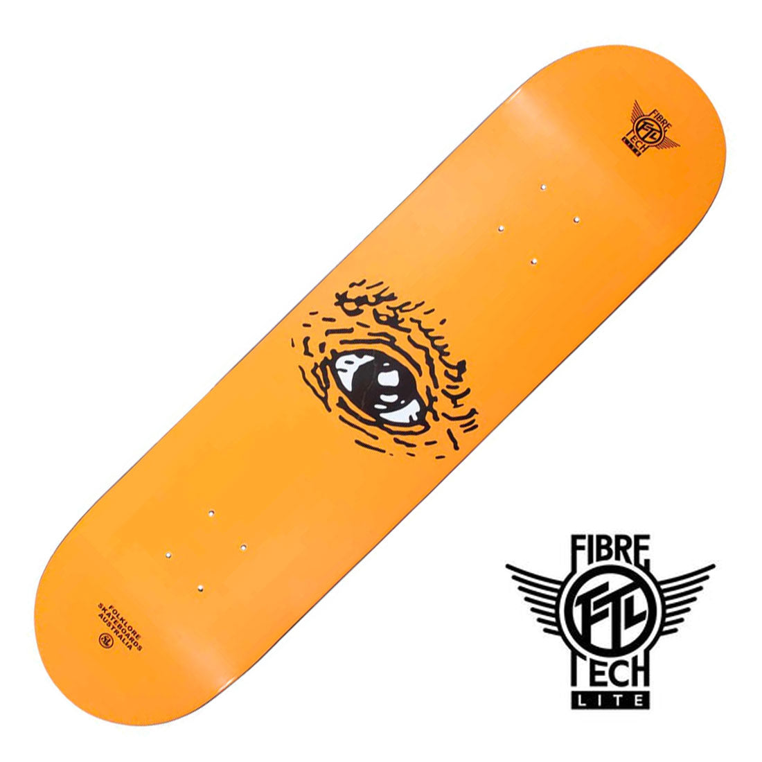 Folklore FTL Eye Deck - Orange Skateboard Decks Modern Street