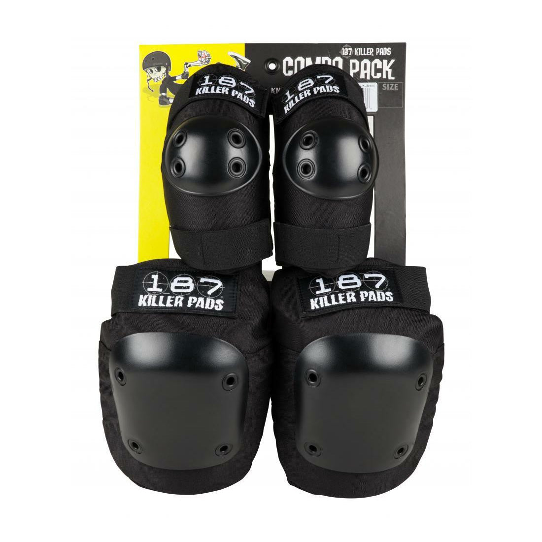 187 Knee/Elbow Combo Pack - Black Protective Gear