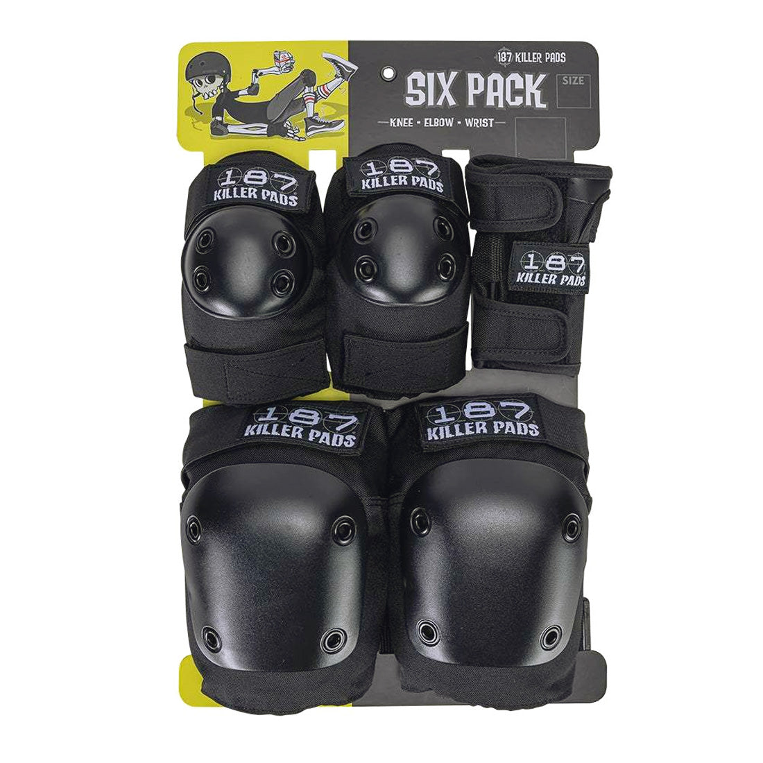 187 Six-Pack Adult - Black Protective Gear