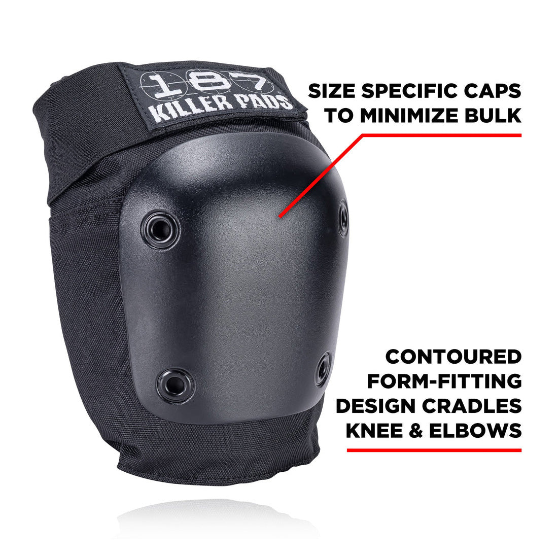 187 Knee/Elbow Combo Pack - Black Protective Gear