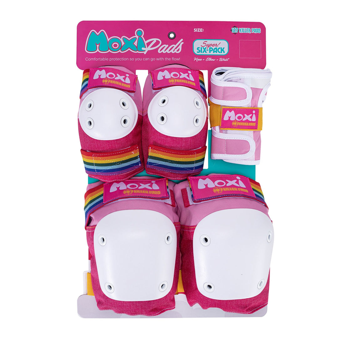 187 Six-Pack Adult - Moxi Pink Protective Gear