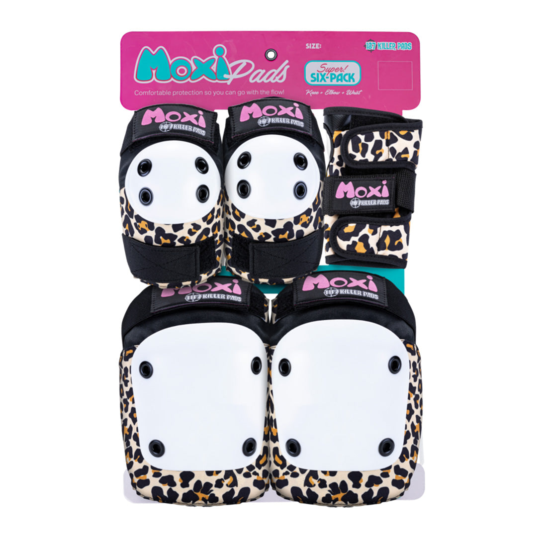 187 Six-Pack Youth - Moxi Leopard Protective Gear