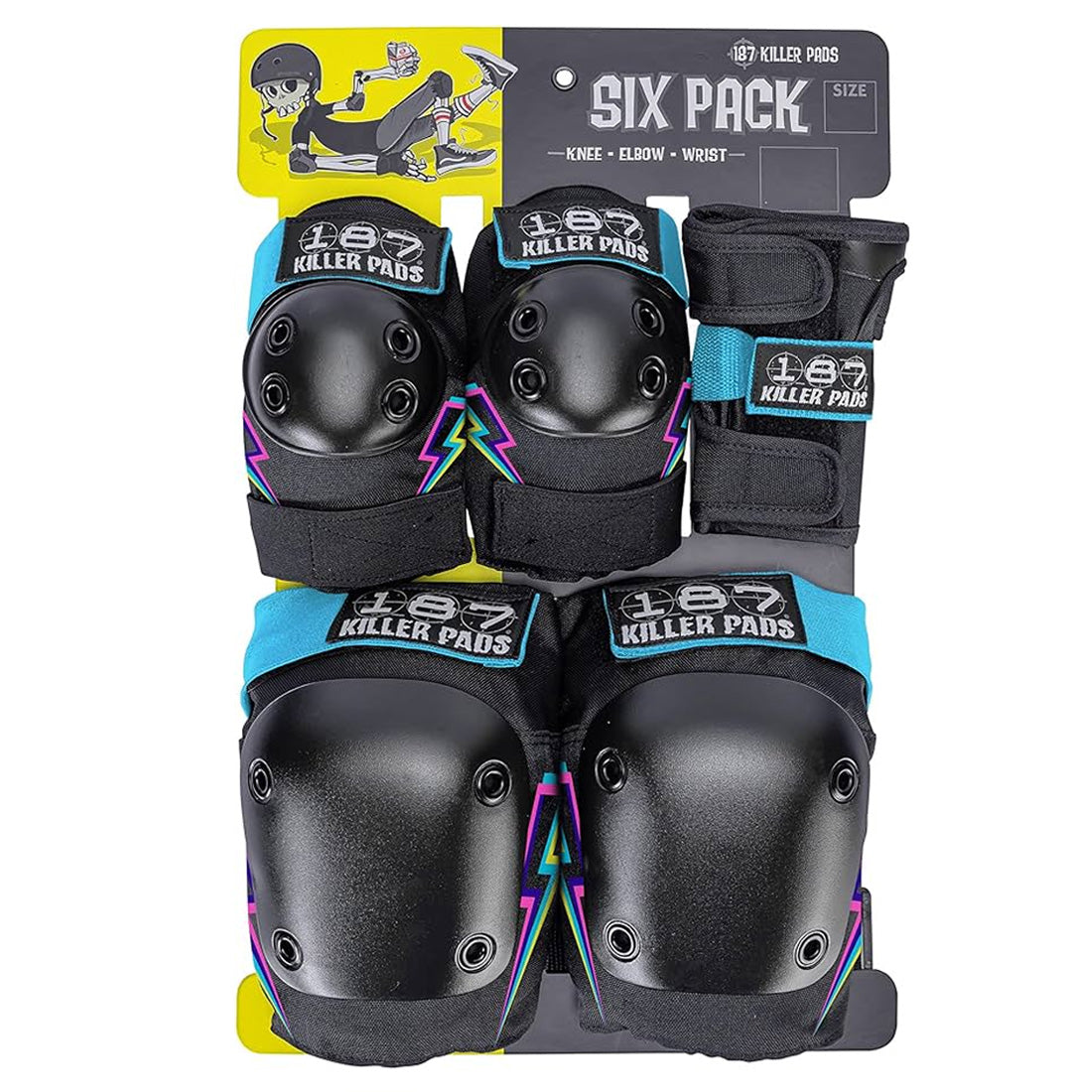 187 Six-Pack Adult - Electric Bolt Protective Gear