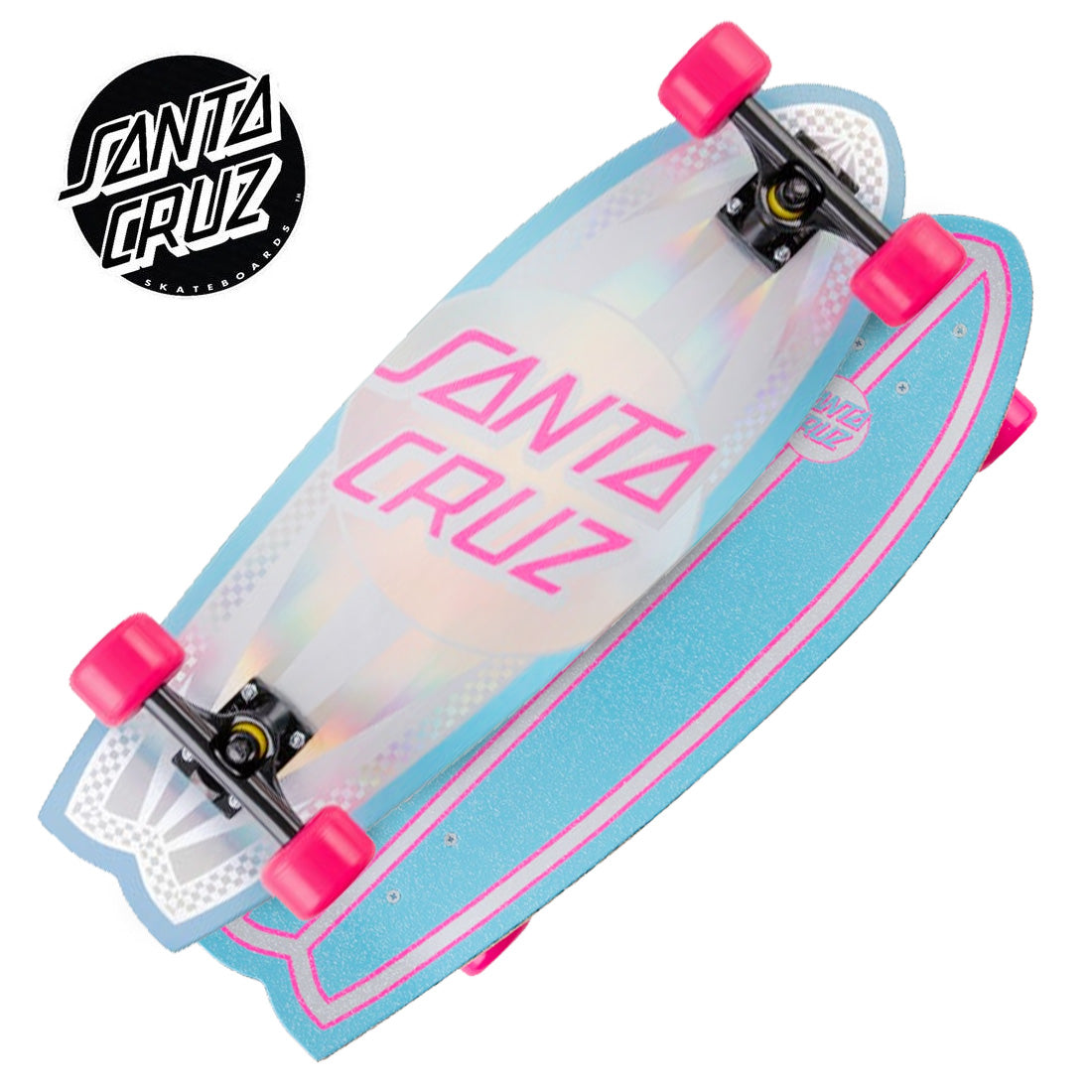 Santa Cruz Prismatic Dot 27.7 Shark Cruzer Complete Skateboard Compl Cruisers
