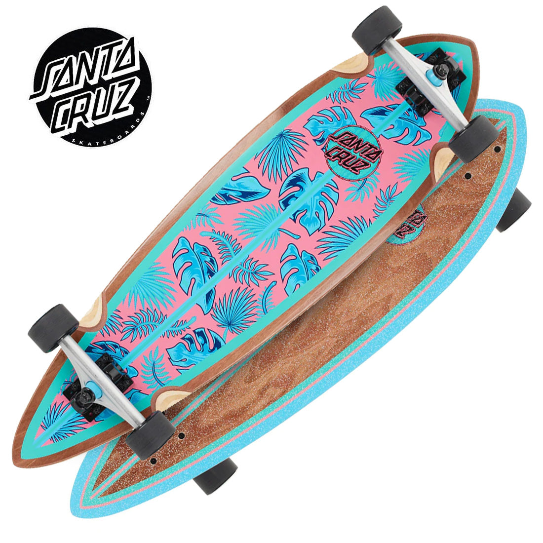 Santa Cruz Cabana Dot 33 Pintail Complete Skateboard Completes Longboards