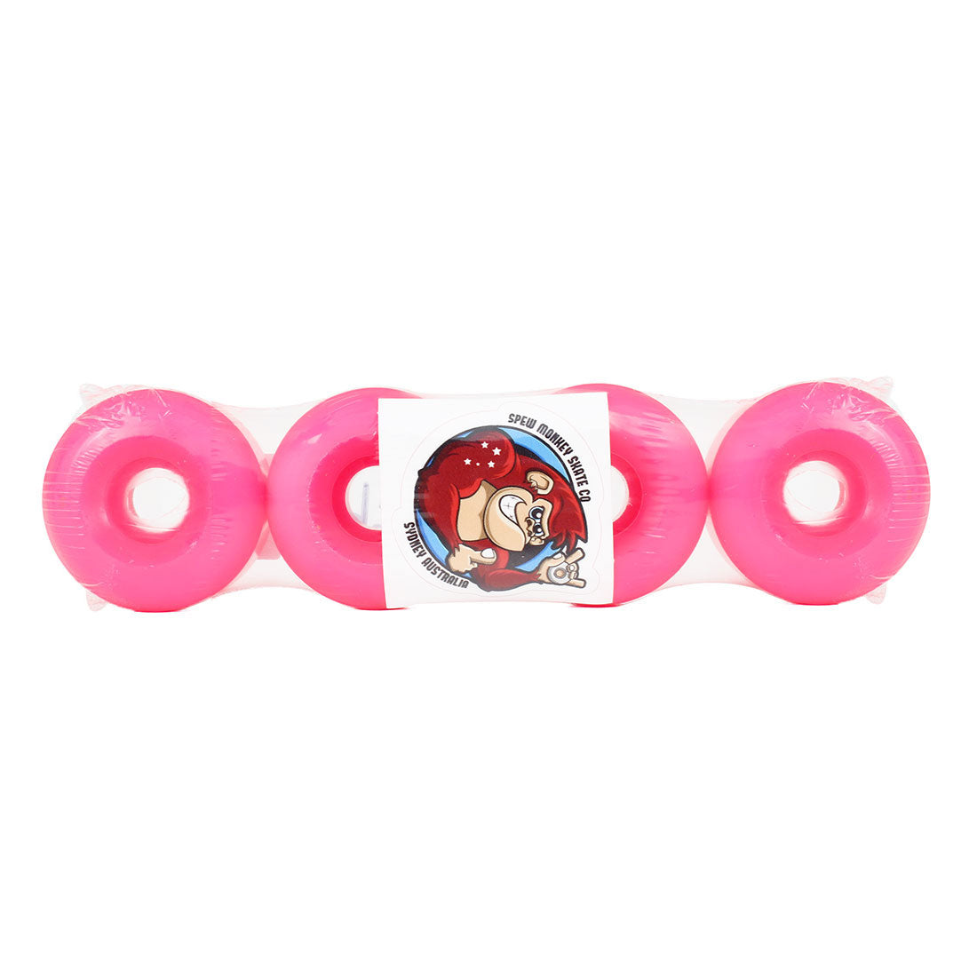 Spew Monkey #1s 54mm 97a Classic Wheels 4pk - Fluro Pink Skateboard Wheels