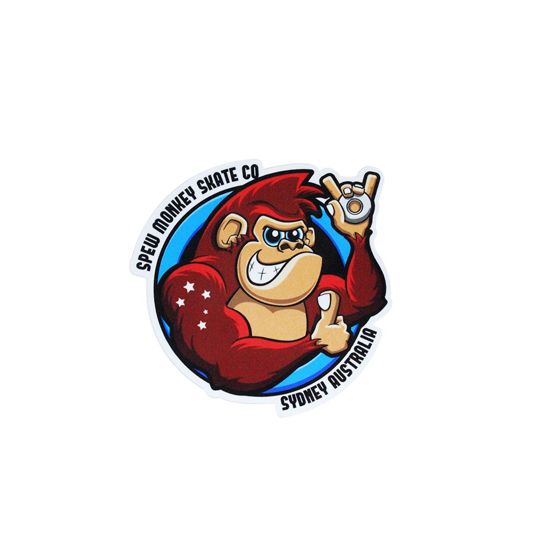 Spew Monkey Skate Co Sticker - Medium Stickers