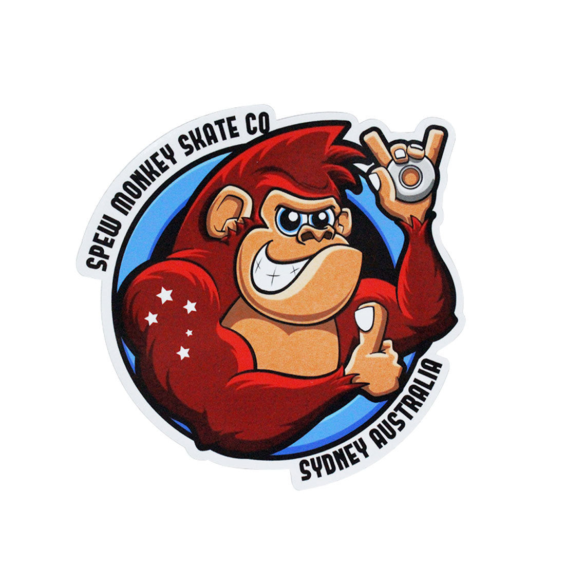 Spew Monkey Skate Co Sticker - Large Stickers