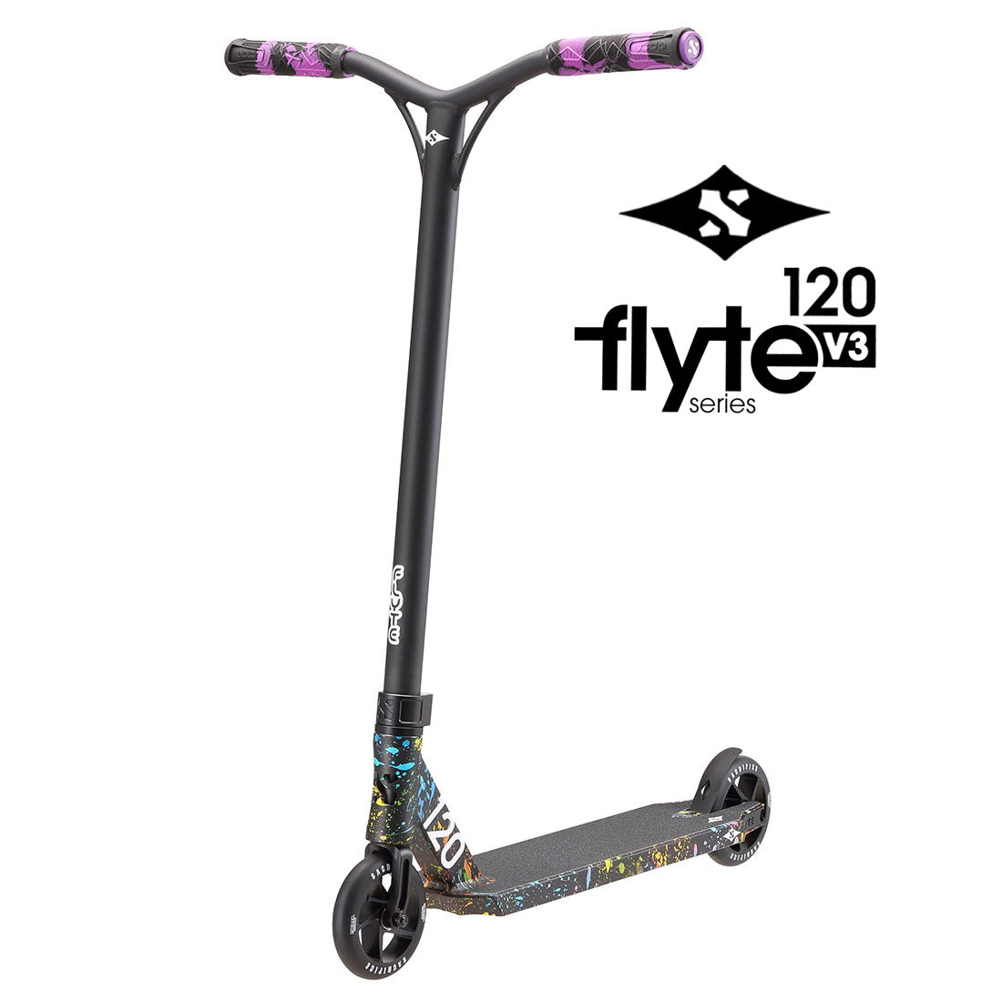 Sacrifice Flyte 120 V3 - Paint Splat Scooter Completes Trick