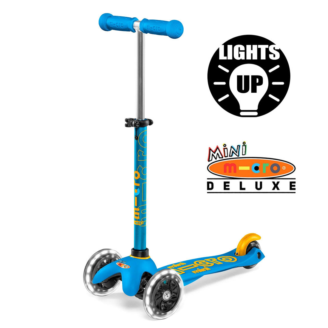 Micro Mini Deluxe LED Scooter - Ocean Blue Scooter Completes Rec