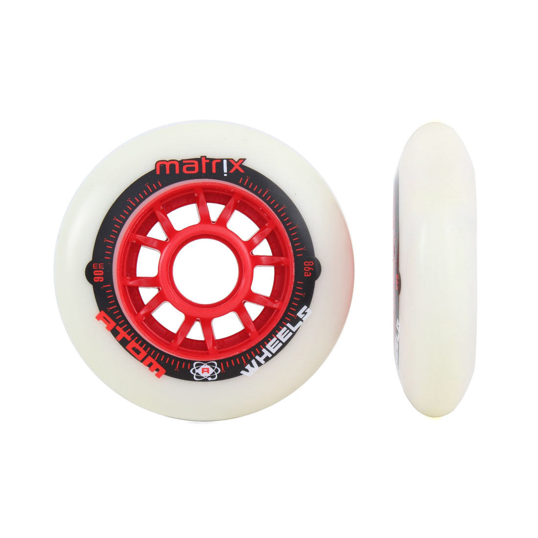 Atom Matrix 90mm 86a Single Red Inline Rec Wheels