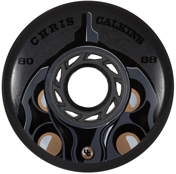 UC CGris Calkins TV line 80mm/88a 4pk - Black Inline Rec Wheels