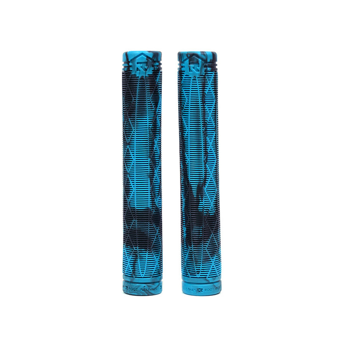 Root Industries Fractal Grips - Black/Blue Scooter Grips