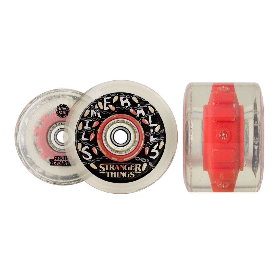 Slime Balls x Stranger Things Light Ups LED 66mm 78a - Clear/Red